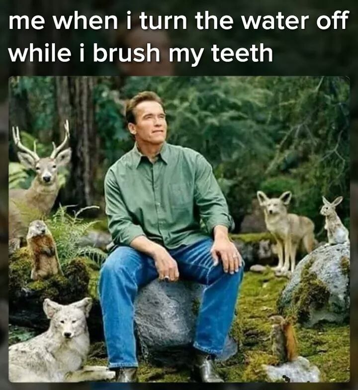 when i turn the water off while i brush my teeth