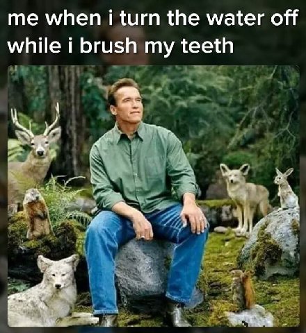 when i turn the water off while i brush my teeth