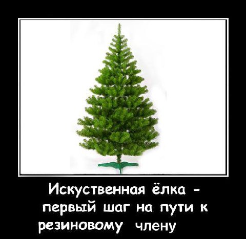 Искуственная ёлка первый шаг на пути к резиновому члену
