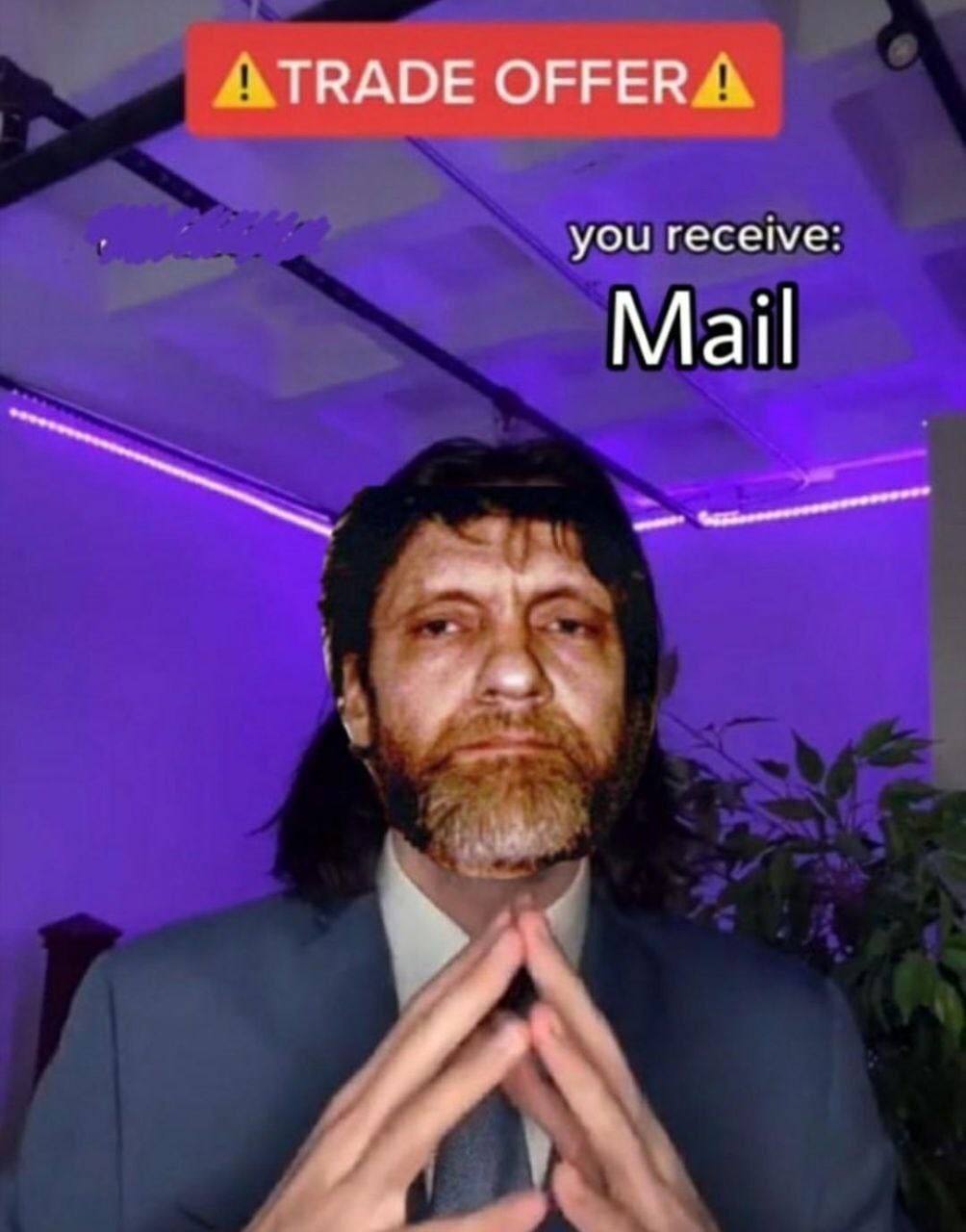 TRADE OFFER you receive Mail