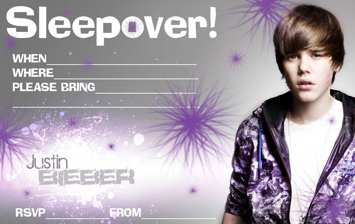 Sleep 4 over! WHEN WHERE PLEASE BRING 1% 4 “Justin