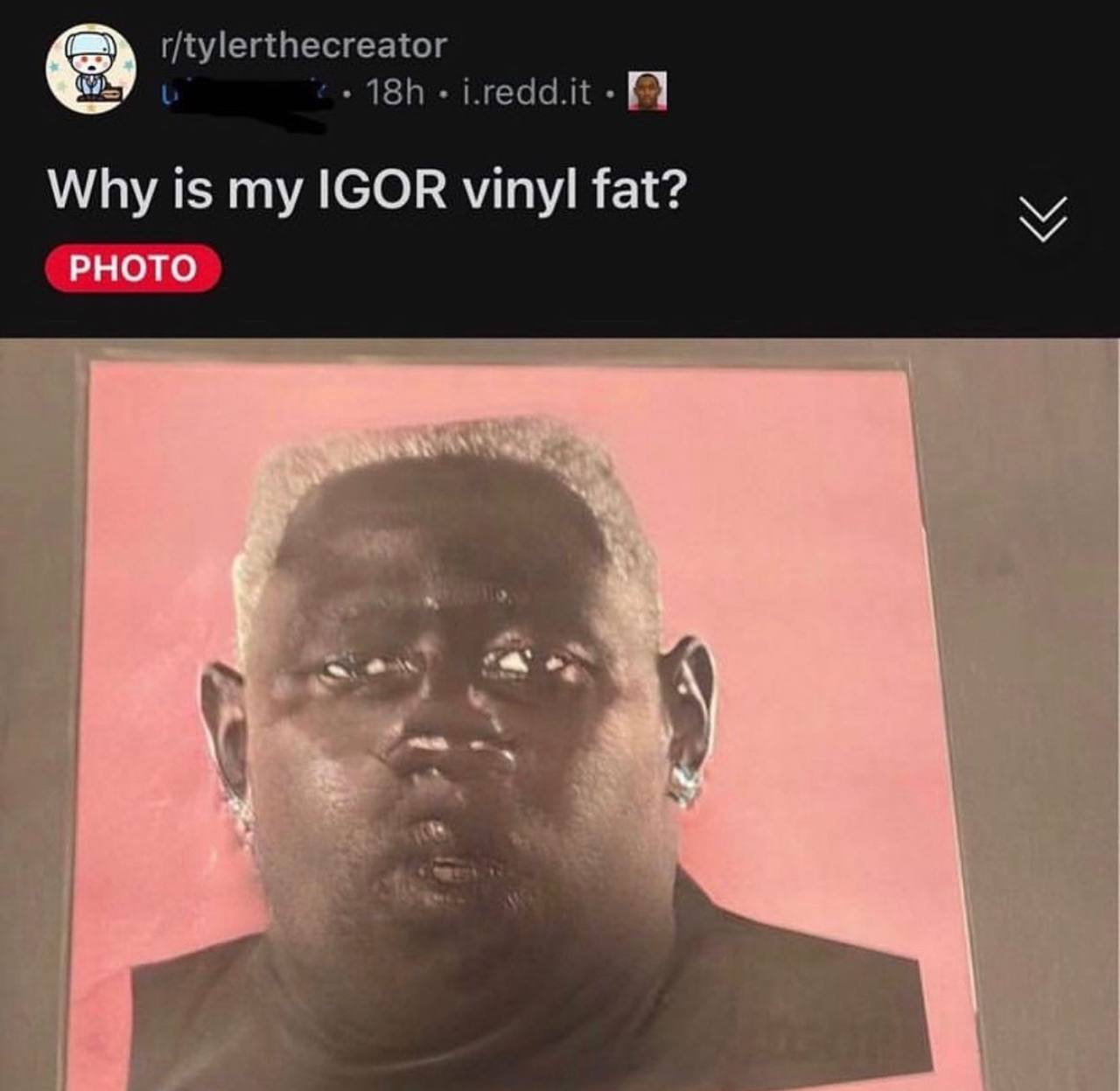 Why is my IGOR vinyl fat? PHOTO