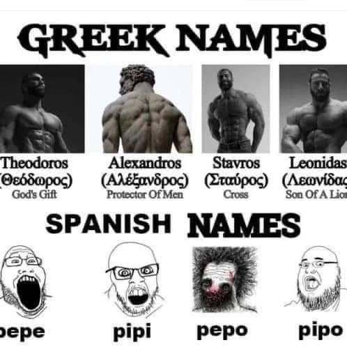 СКЕЕК МАМЕ$ “4 ian God's Gift Protector Of Son Of A Lios SPANISH NAMES ›ере pipi pepo pipo