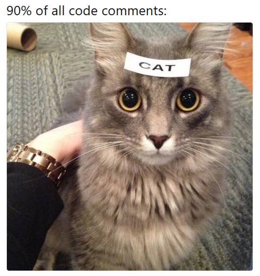 90% of all code comments: