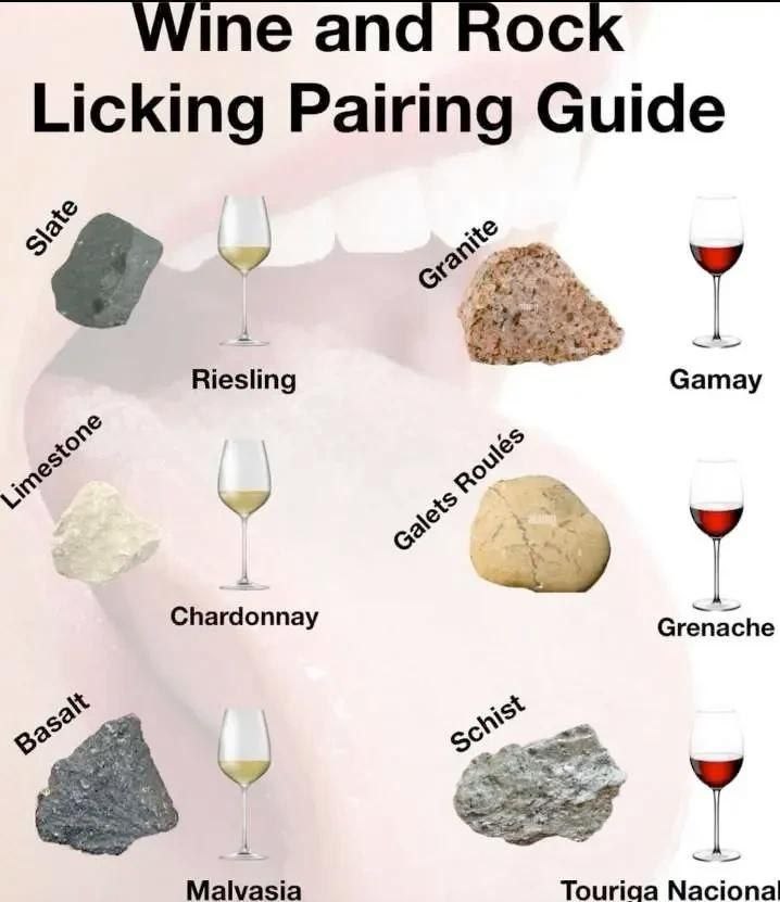 Licking Pairing Guide Riesling Gamay Chardonnay Grenache Malvasia Touriaa Nacional