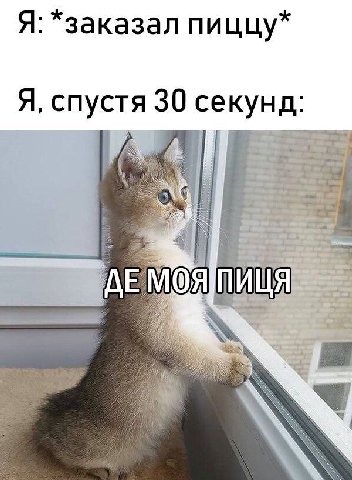 Я: *заказал пиццу* Я, спустя 30 секун
