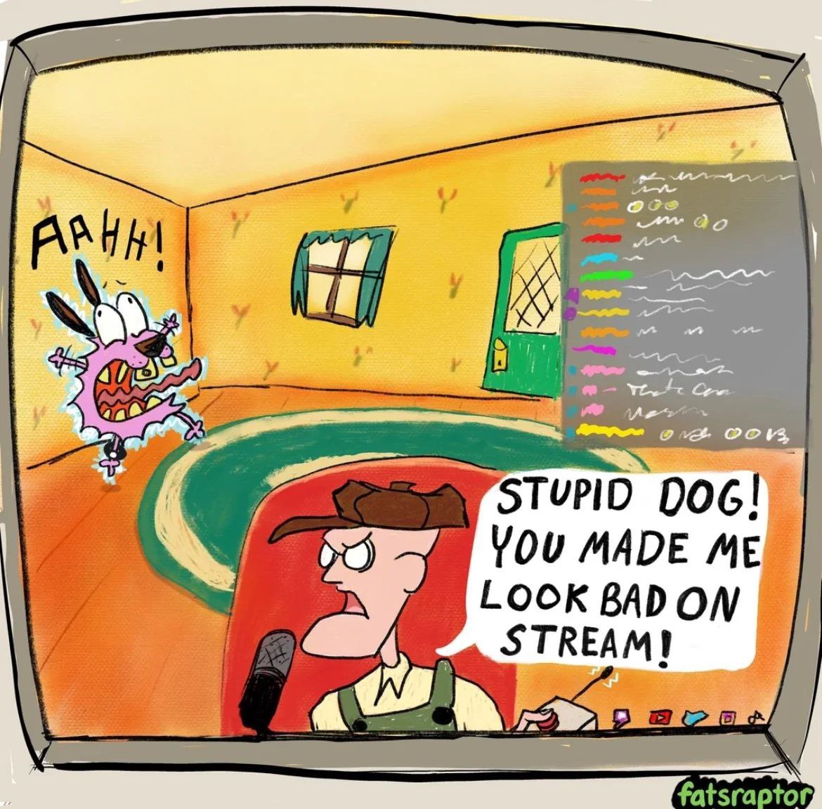 Awe COW STUPID DOG VOU MADE LOOK BAD ON Bog fatsraptor,