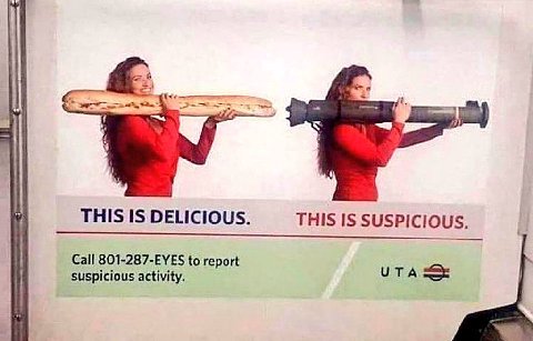 THIS IS DELICIOUS. THIS IS SUSPICIOUS. Call 801-287-EYES to report suspicious activity. ОТА