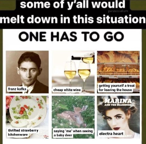 some of yall would elt down in this situation ONE HAS getting yourself a treat franz cheap white for leaving the house MAI a thrifted strawberry kitchenware а deer i electra heart