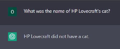 О What was the name of [оуесга "5 cat? Lovecraft did not have a cat.