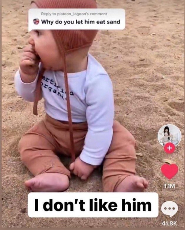 Reply to римооп comment Why you let him eat sand like him
