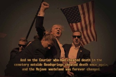 A And so the Courier who death in the cemetery outside Goodspring death once again and the Mojave wasteland was forever changed.