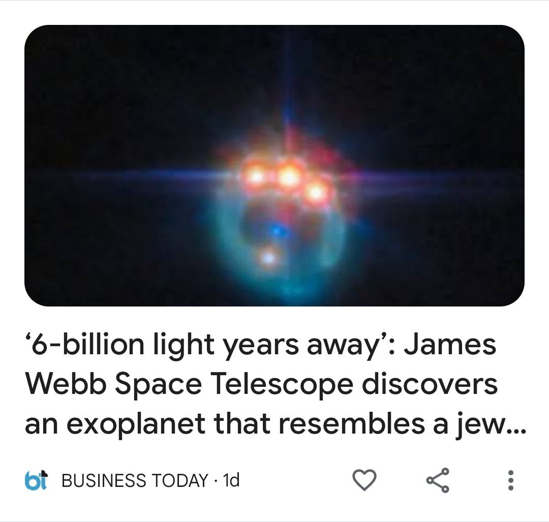 ‘6-billion light years away’: James Webb Space Telescope discovers an exoplanet that resembles a jew... BUSINESS TODAY Я