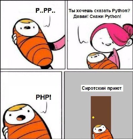 Ты хочешь сказать Python? Давай! Скажи Python! Сиротский приют