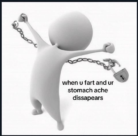 when fart and stomach ache dissapears