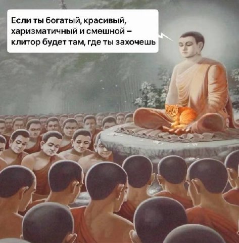 Если ты богатый, красивый, харизматичный и смешной клитор будет там, где ты захочешь