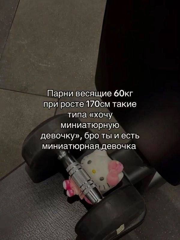 Парни весящие 6Окг при росте 17Осм такие типа «хочу миниатюрную девочку», бро ты и есть миниатюрная девочка