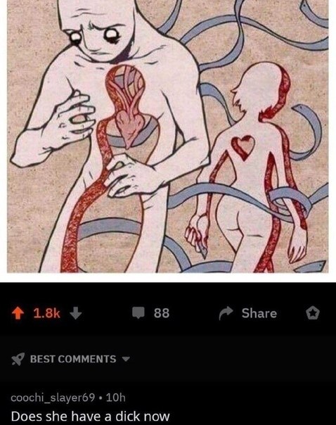 4% 88 Share BEST COMMENTS coochi_slayer69 Does she have a dick now