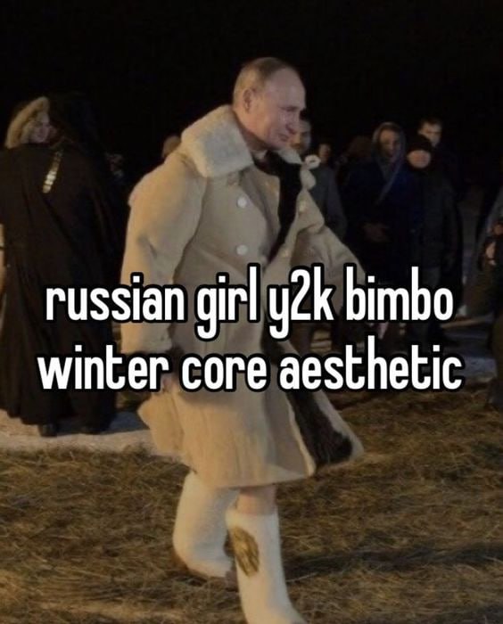 russian girl bimbo winter core aesthetic