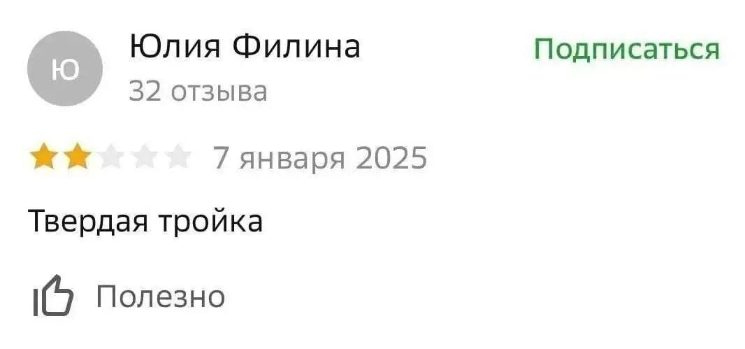 Юлия Филина Подписаться 32 отзыва 7 января 2025 Твердая тройка Полезно