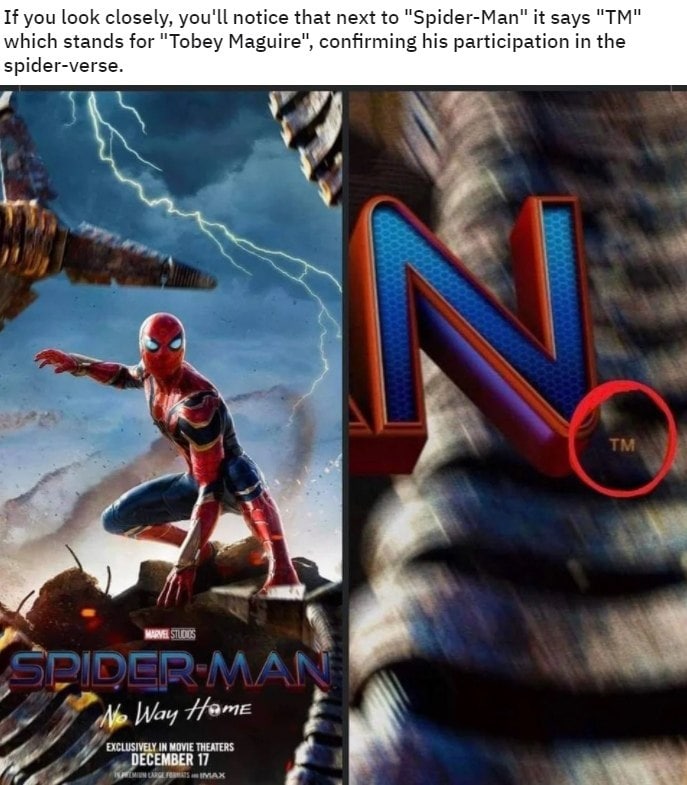 If you look closely, you'll notice that next to "Spider-Man" it says which stands for "Tobey Maguire", confirming his participation in the spider-verse. и к Я