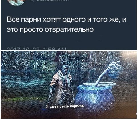 Все парни хотят одного и того же, и это просто отвратительно Я хочу стать карпом.