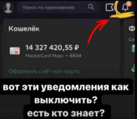 Кошелёк / Ф вот эти уведомления как выключить? есть кто знает?