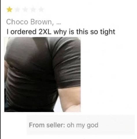 Choco ordered why is this so tight From seller: my god