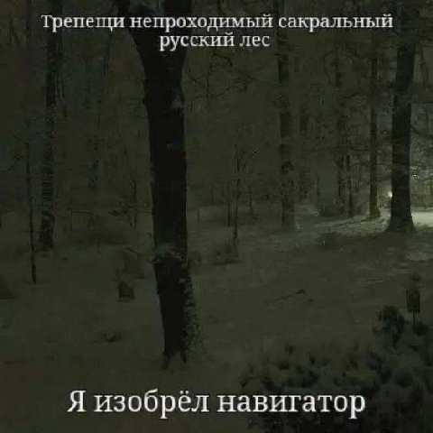 Трепещи непроходимый сакральный русский лес Я изобрёл навигатор