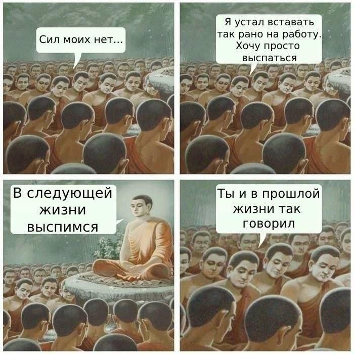 Я устал вставать так рано на работу. Хочу просто выспаться с: В следующей Ты и в прошлой жизни так жизни ВЫСПИМСЯ говорил