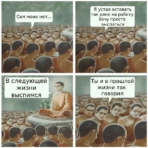 Я устал вставать так рано на работу. Хочу просто выспаться с: В следующей Ты и в прошлой жизни так жизни ВЫСПИМСЯ говорил