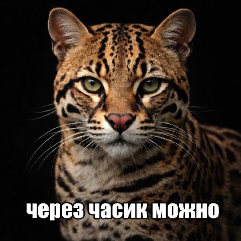 через часик можно