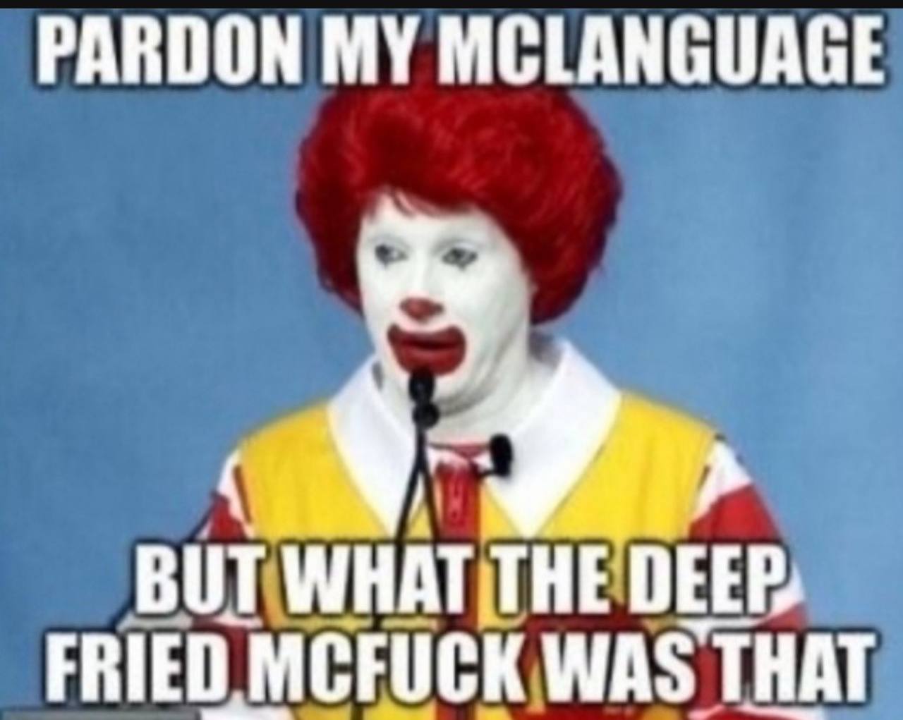 PARDON MCLANGUAGE BUT WHAT THE DEEP, FRIED MCFUCK WAS THAT