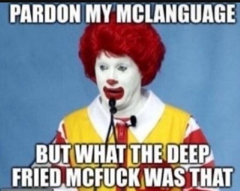 PARDON MCLANGUAGE BUT WHAT THE DEEP, FRIED MCFUCK WAS THAT