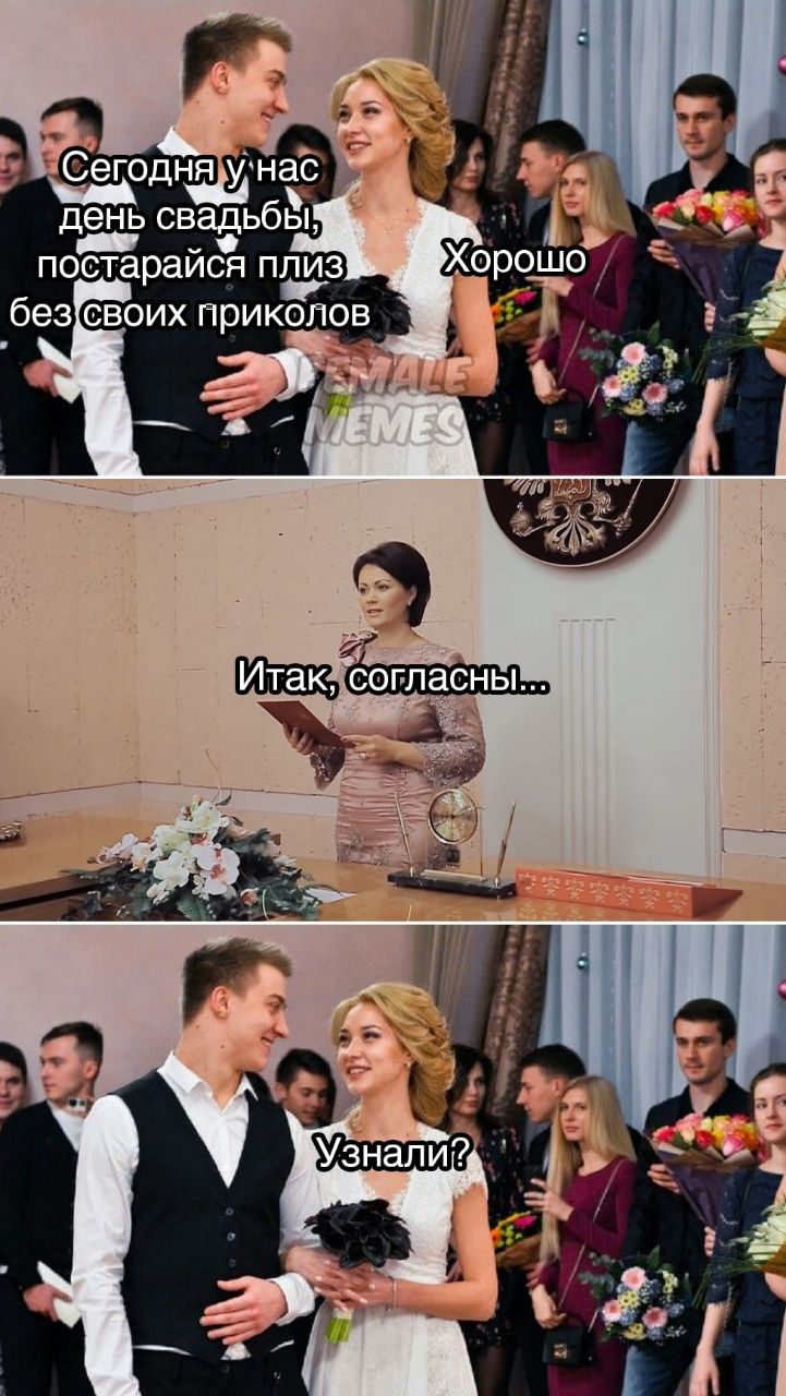 Сегодня\у‘нас день свадьбы постараися плиз Хорошо приколов if 19 4;