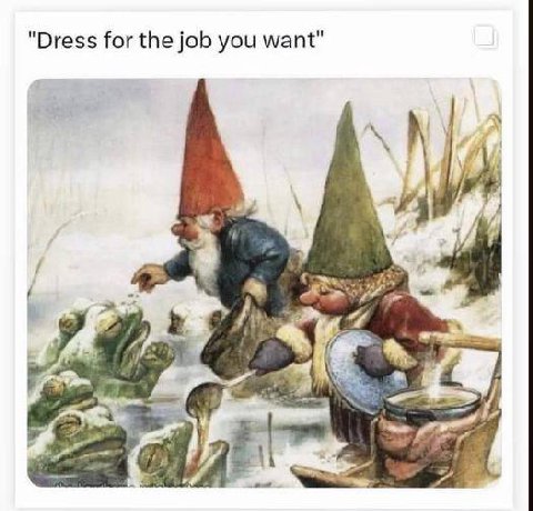 "Dress for the job you want" я 7