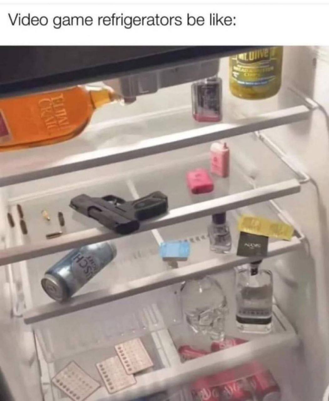 Video game refrigerators be like: