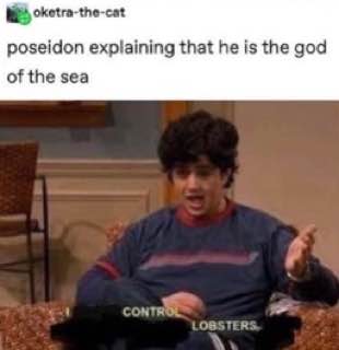 poseidon explaining that he is the god of the sea