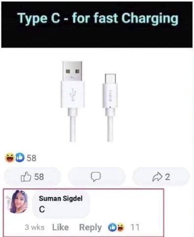Туре С for fast Charging a 58 58 Suman Sigdel С