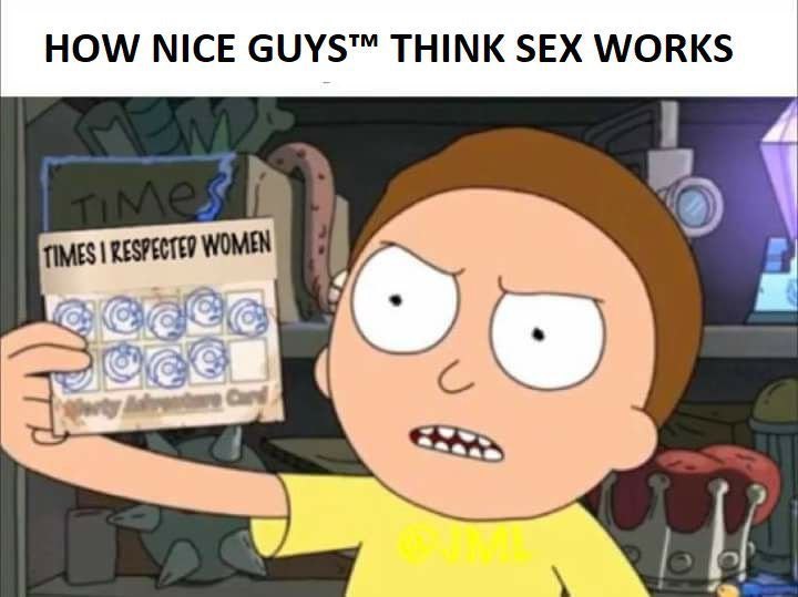 HOW NICE GUYS™ THINK SEX WORKS О TIMES RESPECTED WOMEN