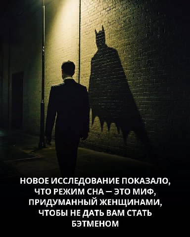 НОВОЕ ИССЛЕДОВАНИЕ ПОКАЗАЛО, ЧТО РЕЖИМ СНА ЭТО МИФ, ПРИДУМАННЫЙ ЖЕНЩИНАМИ, ЧТОБЫ НЕ ДАТЬ ВАМ СТАТЬ БЭТМЕНОМ