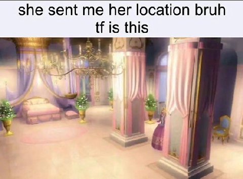 she sent me her location bruh is this