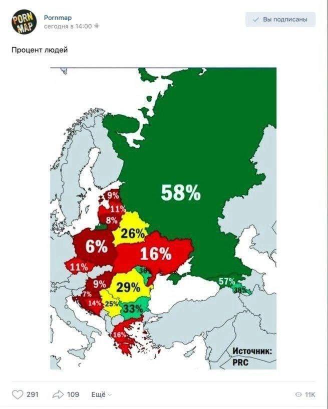 Вы подписаны Процент людей Я 9% 8% 11% 8% 6% 16% 1% 9% 14 16 Источник: с 291 109 Ещё