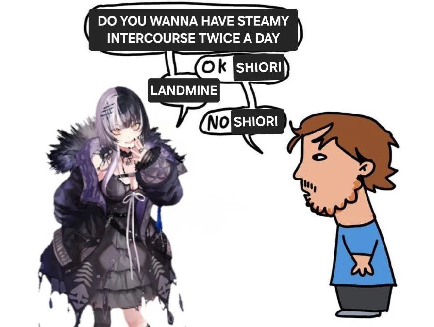 YOU WANNA HAVE STEAMY INTERCOURSE TWICE A DAY SHIORI) LANDMINE SHIORI