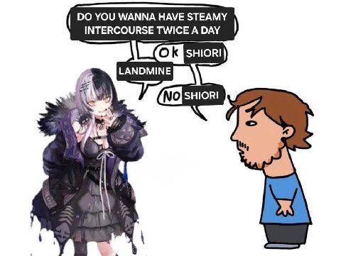 YOU WANNA HAVE STEAMY INTERCOURSE TWICE A DAY SHIORI) LANDMINE SHIORI