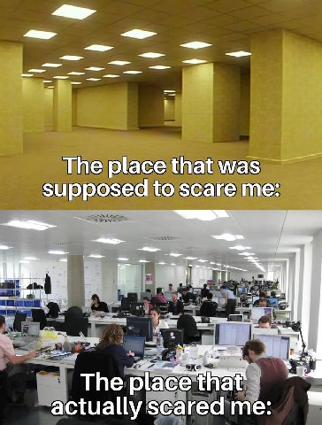 The расе that was supposed to scare me: The place that actually scared me: