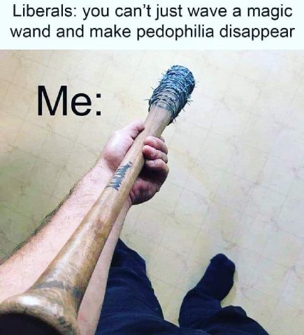 Liberals: you can’t just wave а magic wand and make pedophilia disappear