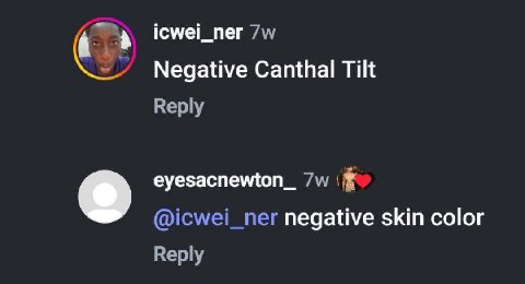 icwei_ner Negative Canthal Tilt Reply eyesacnewton_ @icwei_ner negative skin color Reply