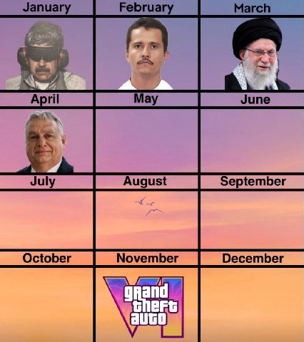 March January February April June September October December and