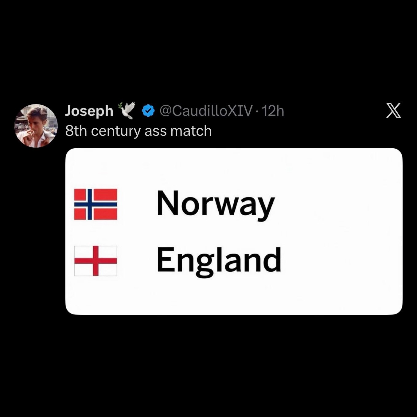 Joseph century ass match Norway England